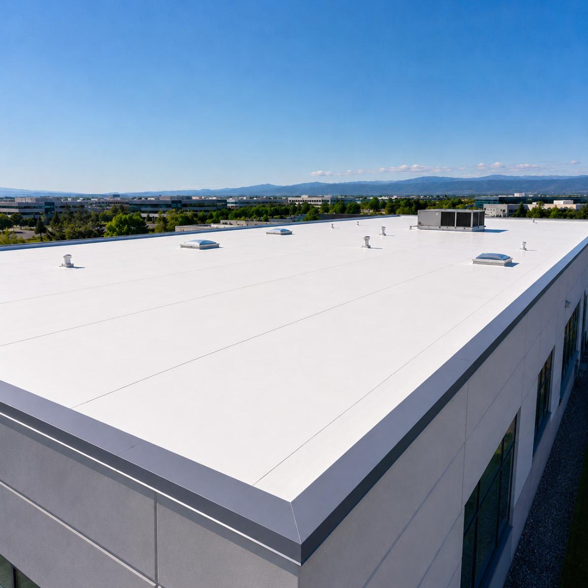 Commercial flat roof inspection in St. Augustine Florida